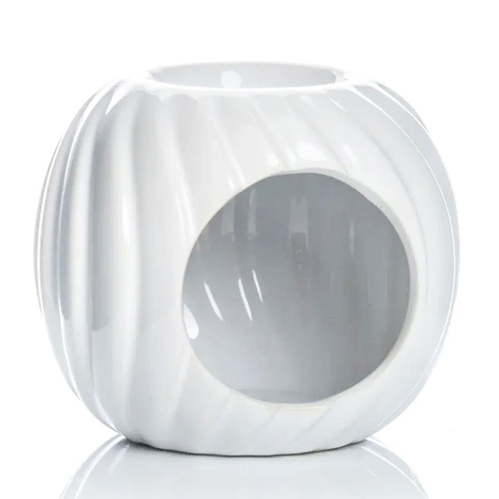 Ava May White Round Ripple Wax Melt Warmer £7.19